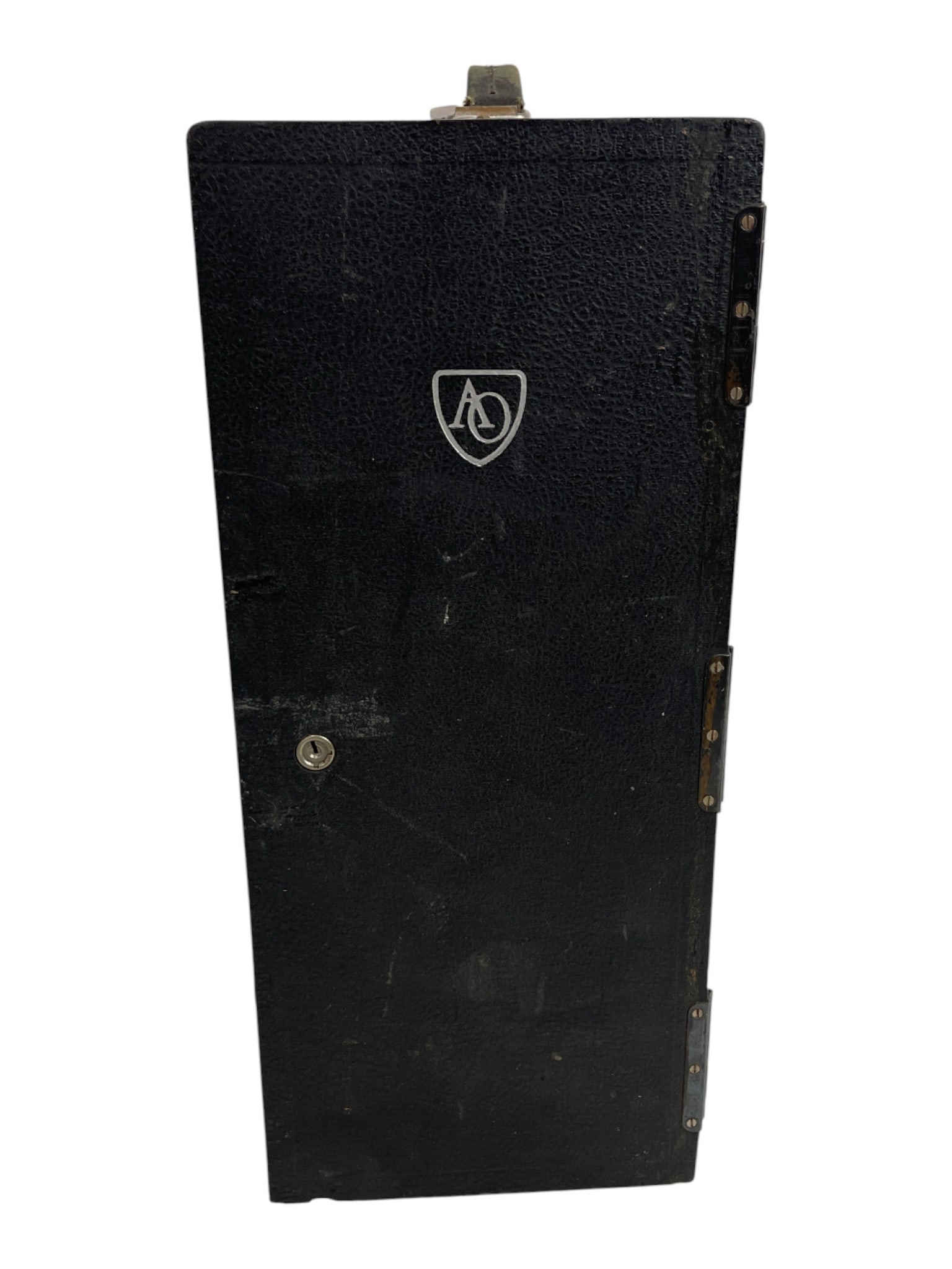 Antique Brass Microscope in Tall Wooden Case (1 of 7)