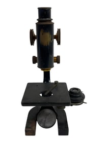 Antique Student Microscope with Brass Accents