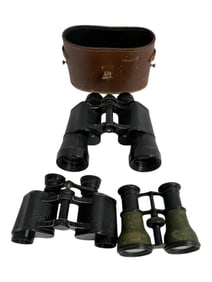 Vintage Binoculars with Case Lot of (3)