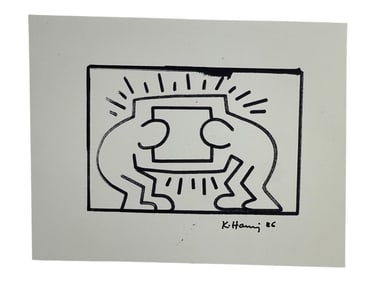 Keith Haring hand Drawing, 1986