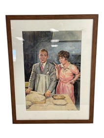 Norman Rockwell, 'Pie Lesson' Framed