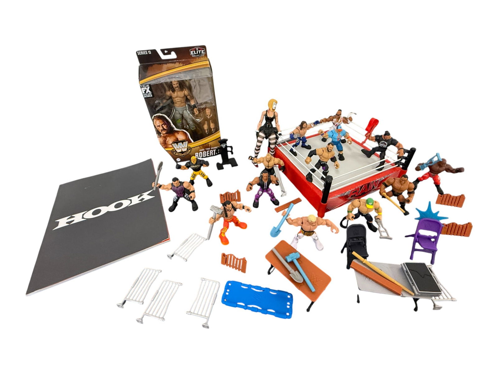 WWE Wrestling Action Figure Ring and Accessory Lot (1 of 6)