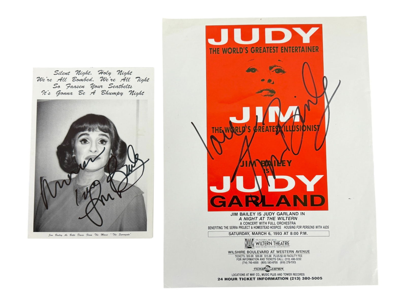 Jim Bailey Signed Photo and Judy Garland Show Poster (1 of 4)