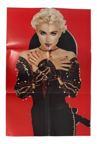 Madonna Original 1980s Poster (Red Background)