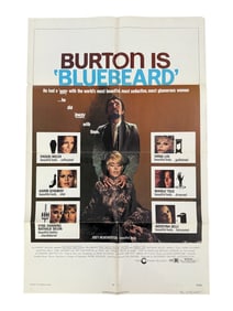 Vintage Movie Poster  Bluebeard (1972 Richard Burton & Raquel Welch Poster)