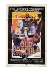 Vintage Movie Poster  Old Dracula (1974 David Niven Horror Comedy Poster)