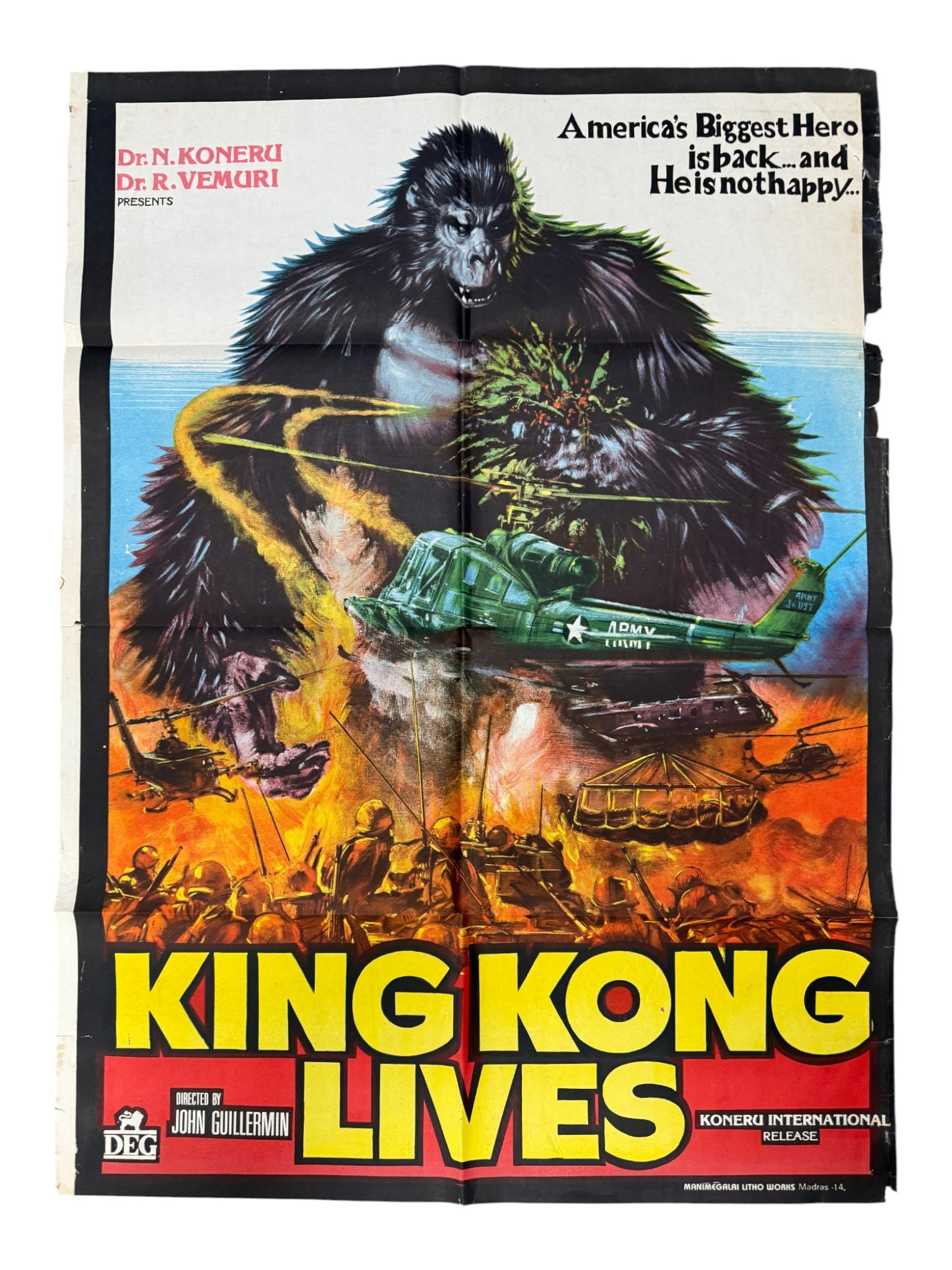 Vintage Movie Poster  King Kong Lives (1986 Poster) (1 of 5)
