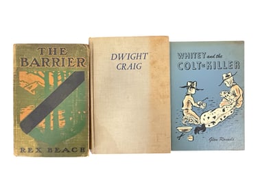 Lot of 3 Vintage Books – The Barrier, Dwight Craig, Whitey and the Colt-Killer