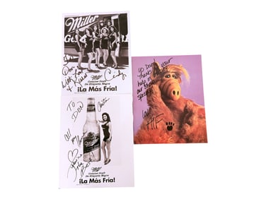 Signed Pop Culture Photos ? ALF & Miller Genuine Draft Girls (3 pcs)