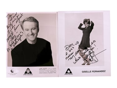 Access Hollywood Signed Photos – Larry Mendte & Giselle Fernandez