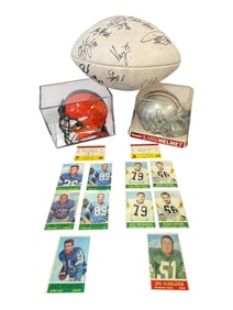 NFL Memorabilia Collection – Signed Football, Helmets & Cards