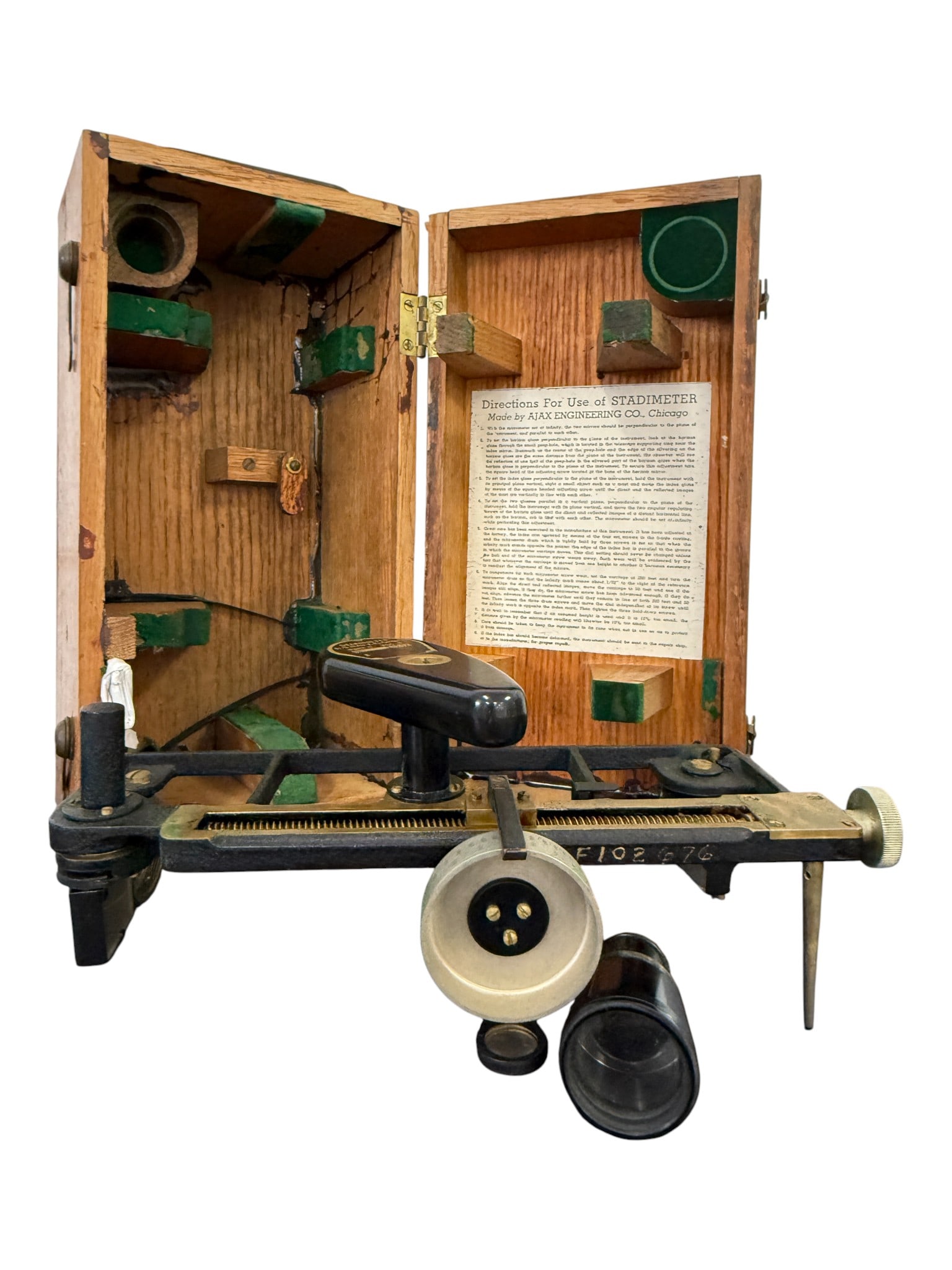 Ajax Engineering Co. Stadimeter in Original Wooden Case (1 of 3)