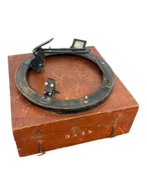 U.S. Navy Pelorus / Bearing Circle in Wood Case