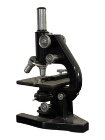 Mid-Century Modern Microscope, Black Enamel Finish