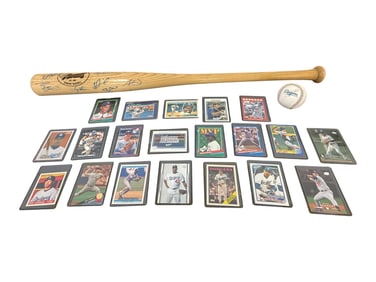 Los Angeles Dodgers Memorabilia Collection with Signed Bat