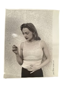 Mark Danner Signed Photograph of Woman Smoking, 2000