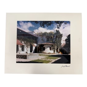 Josef Muench Signed Photograph of Spanish Revival Architecture