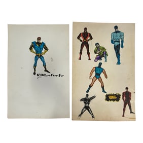 R. M. Morfort Comic Character Design Original Drawings