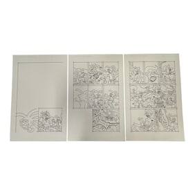 Set of Three Original Comic Art Storyboards