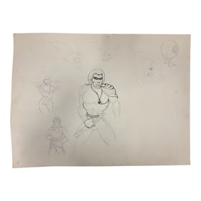 Original Comic Character Design Sketch – Fantasy Hero Concept