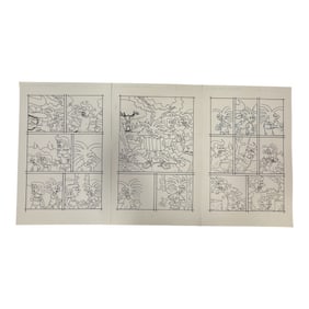 Set of Three Comic Art Boards – Outdoor Adventure Scenes