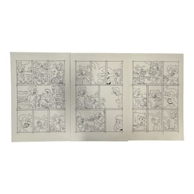 Set of Three Original Comic Art Pages – Jungle & Exploration Themes