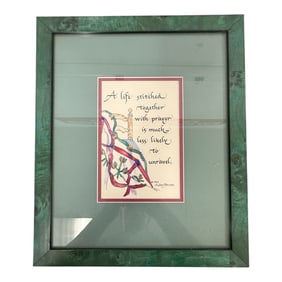Audrey Berman Inspirational Framed Print – 'A Life Stitched Together'