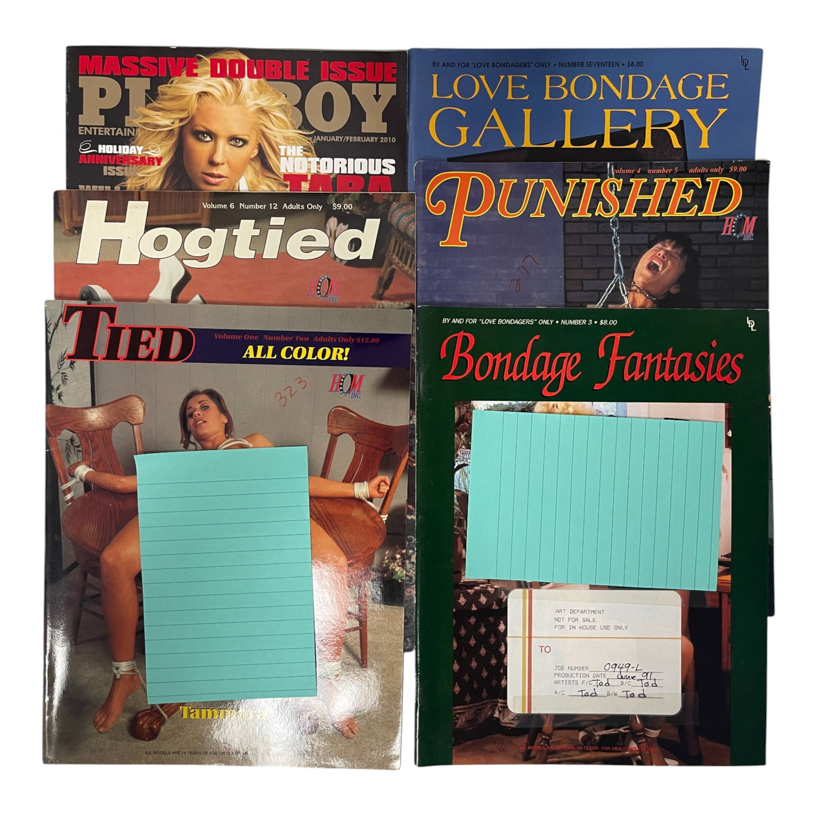 Collection of Vintage Adult Magazines Leashed, Tight Ropes: Lot of six adult magazines includingCollection of Vintage Adult Magazines Leashed, Tight Ropes vintage titles such as Leashed, A Good Spanking, Tight Ropes, and Ashley Renee. Sold for collectible valu