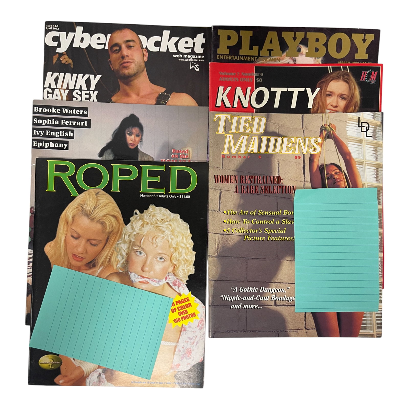 Collection of Vintage Adult Magazines Leashed, Tight Ropes: Lot of six adult magazines includingCollection of Vintage Adult Magazines Leashed, Tight Ropes vintage titles such as Leashed, A Good Spanking, Tight Ropes, and Ashley Renee. Sold for collectible valu