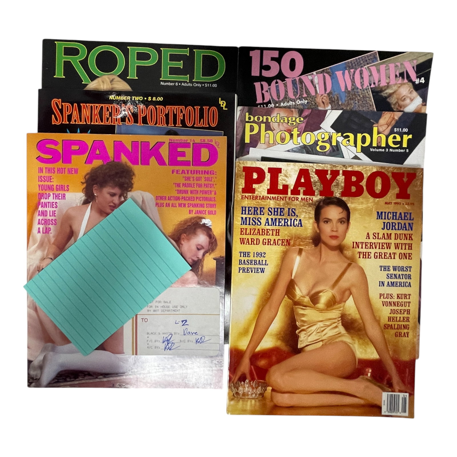 Collection of Vintage Adult Magazines Leashed, Tight Ropes: Lot of six adult magazines includingCollection of Vintage Adult Magazines Leashed, Tight Ropes vintage titles such as Leashed, A Good Spanking, Tight Ropes, and Ashley Renee. Sold for collectible valu