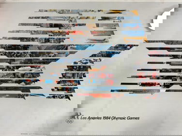 1984 Los Angeles Olympics Original Vintage Rare Poster