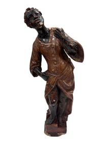 Vintage Metal Bronze Blackamoor Statue