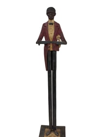 Cast Iron African American Black Americana Butler Smoking Stand