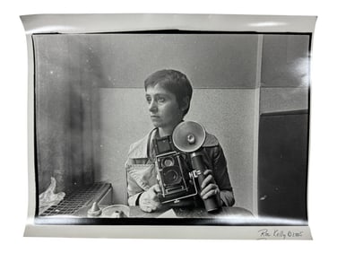 Roz Kelly Self Photograph Black and White Signed on Verso