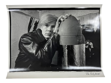 Vintage B&W Roz Kelly Signed Photograph of Andy Warhol