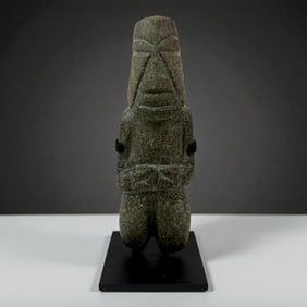 Pre Columbian Greenstone Standing Figure, Late Preclassic c.300-100BCE
