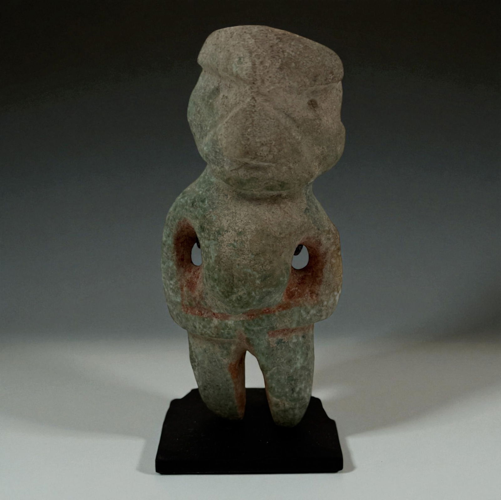 Pre Columbian Stone Figure with Pierced Arms, Late Preclassic c.300-100BCE (1 of 5)
