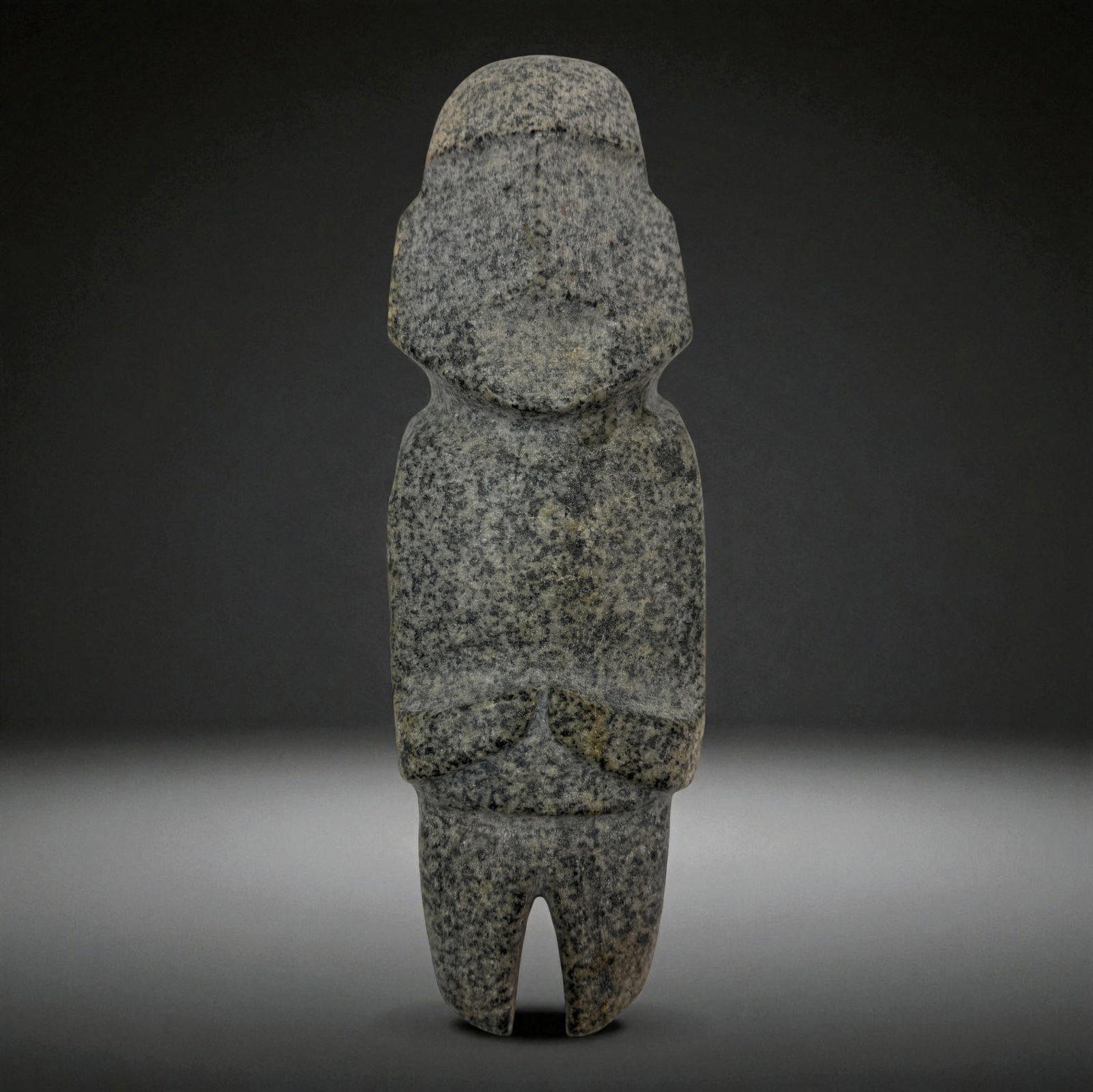 Pre Columbian Grey Stone Standing Figure, Late Preclassic c.300-100 BCE (1 of 5)