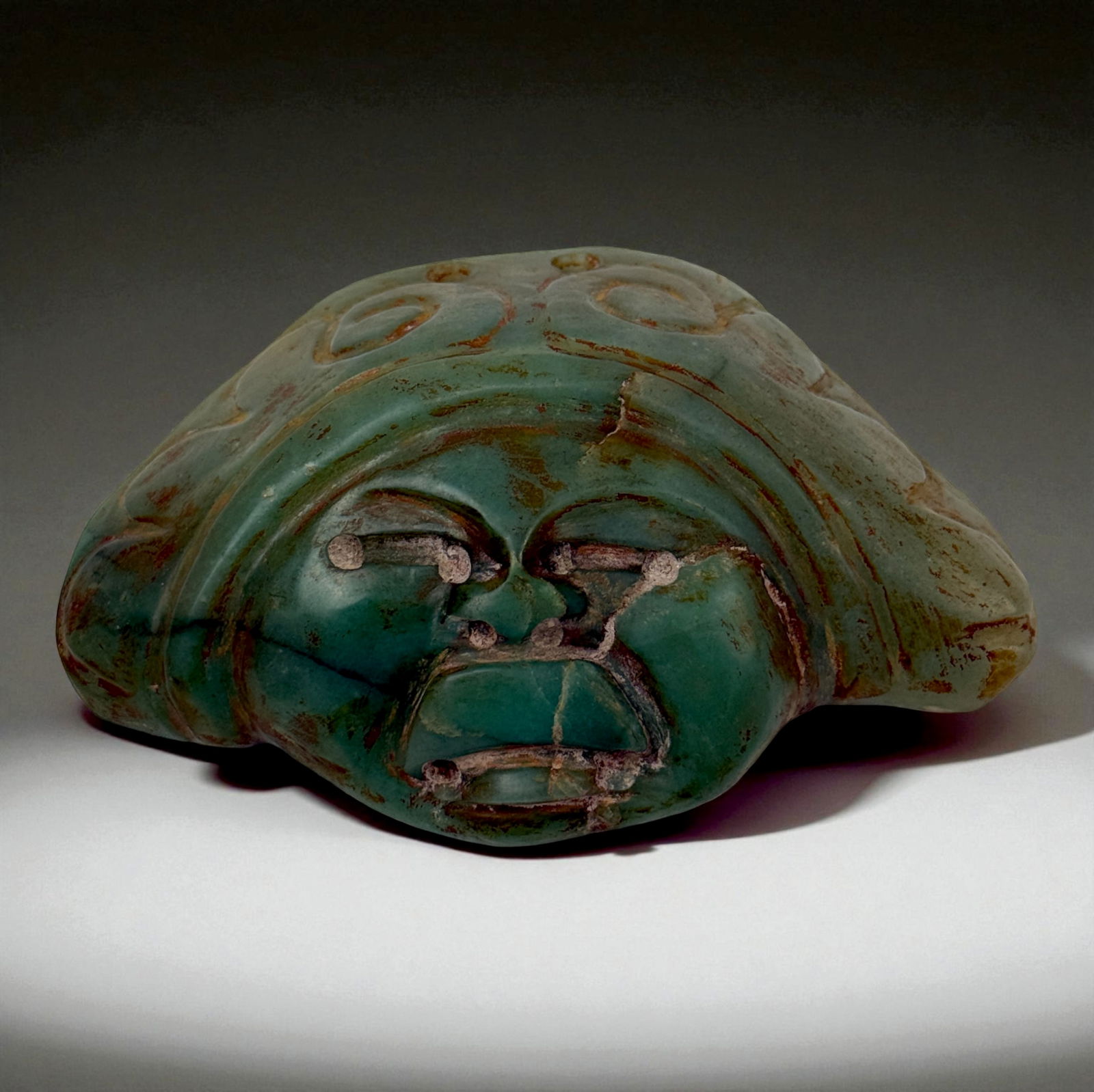 Pre Columbian Greenstone Mask Fragment (1 of 7)