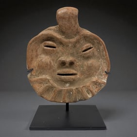 Pre Columbian Terracotta Sun Mask