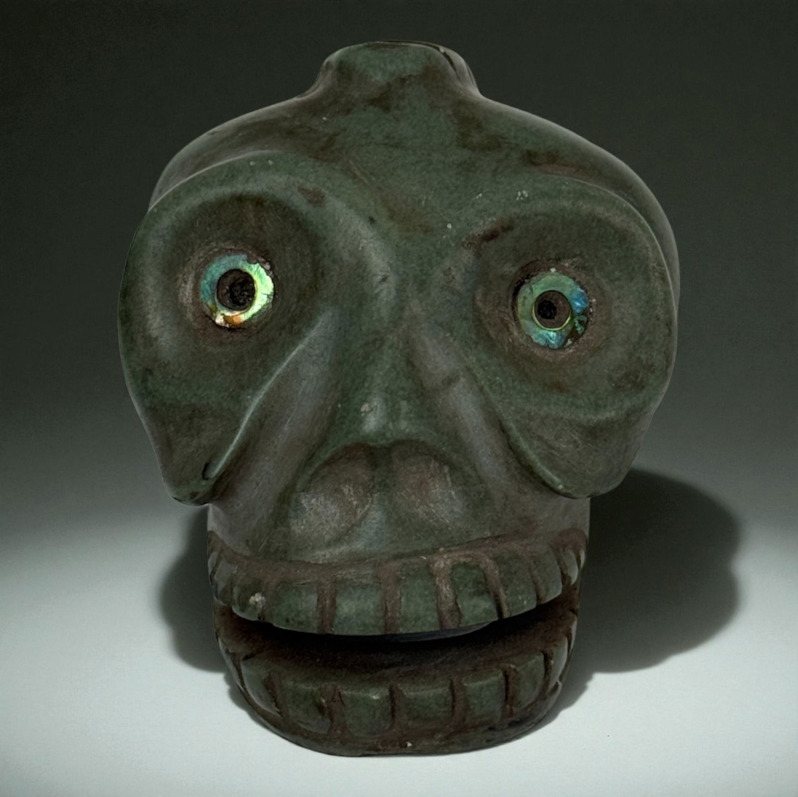 Pre Columbian Stone Skull Effigy (1 of 8)
