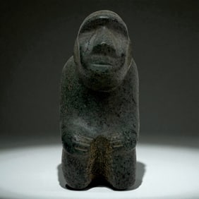 Pre Columbian Seated Stone Figure