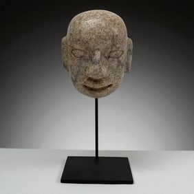 Pre Columbian Quartzite Head