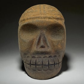 Pre Columbian Mayan Stone Skull