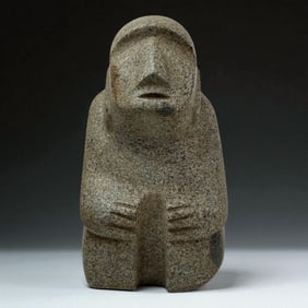 Pre Columbian Granite Seated Figure