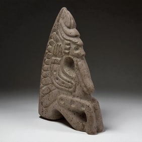 Pre Columbian Carved Stone Deity Figure