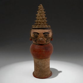 Pre-Columbian Mayan Style Polychrome Female Figure