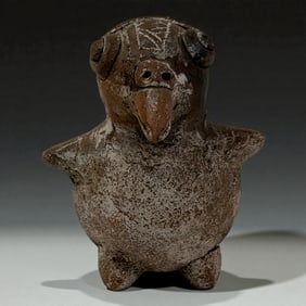 Pre-Columbian Mayan Style Polychrome Seated Figure