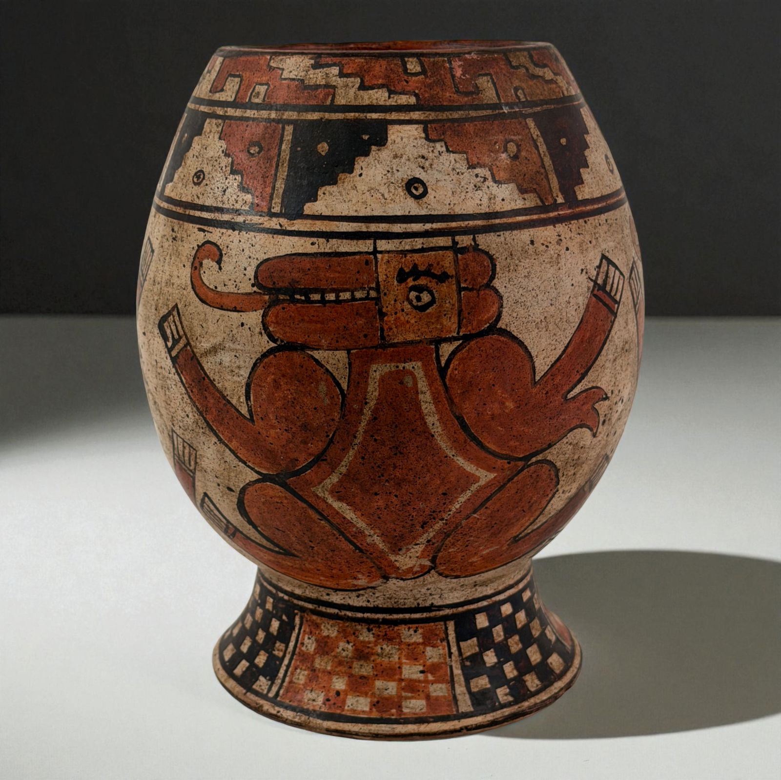 Pre-Columbian Polychrome Ritual Vessel (1 of 7)