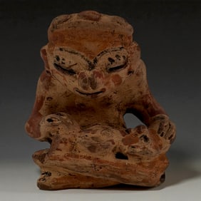 Pre-Columbian Mother and Child Figure